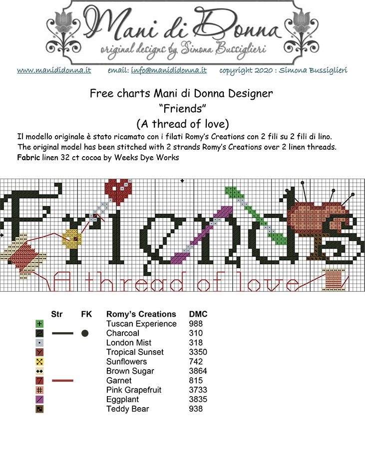 Best Friends Cross Stitch Chart